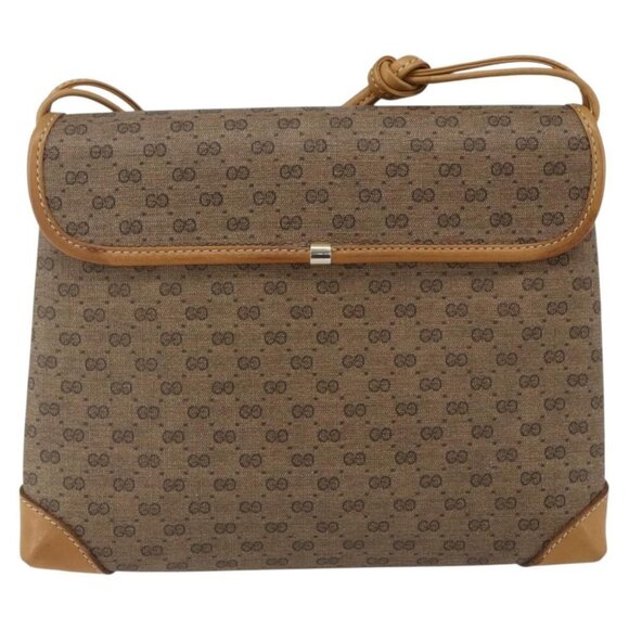 Authentic GUCCI Micro GG Supreme Shoulder Bag PVC Beige Gold 49 007 5548 - Picture 9 of 16